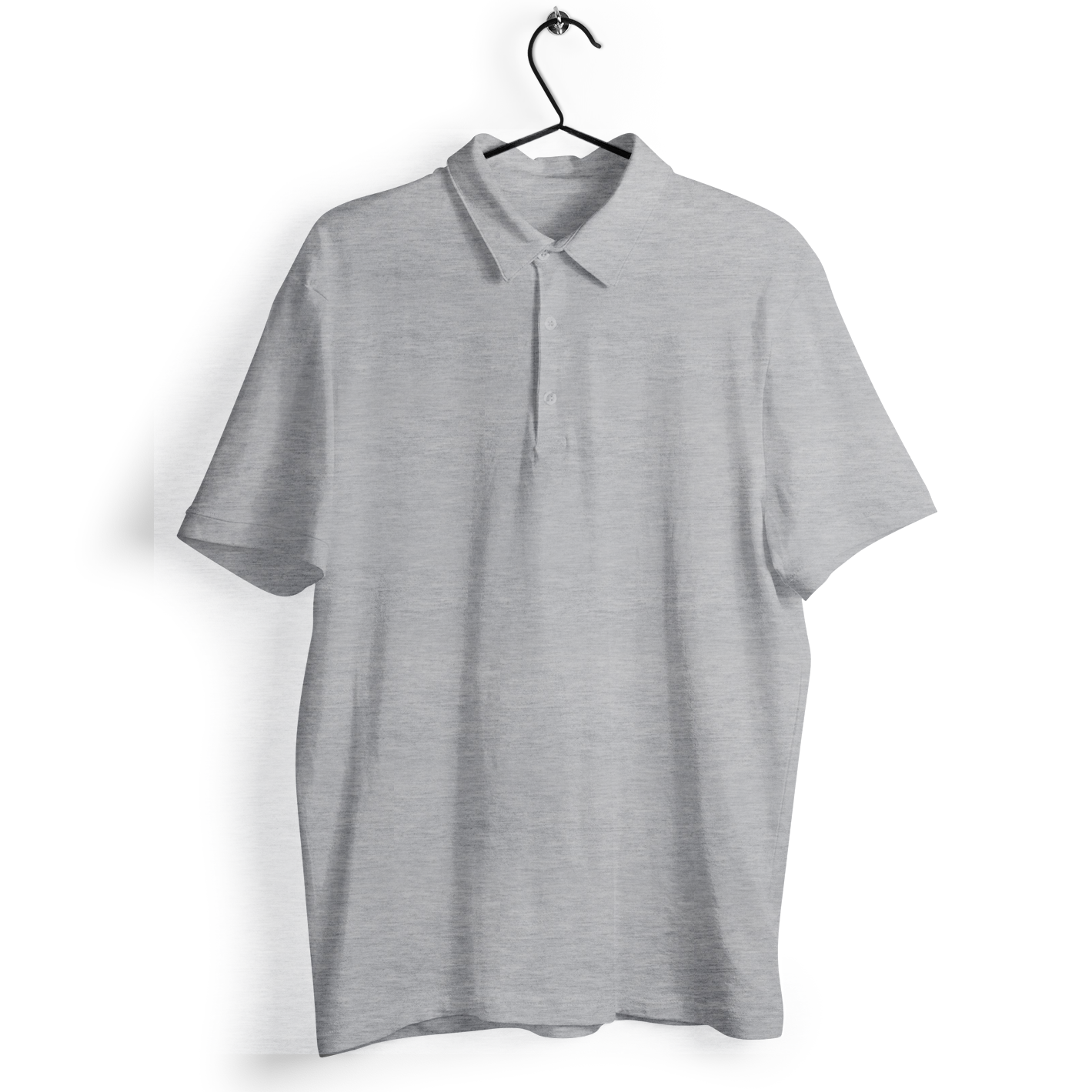 Grey Melange Polo T-shirt The Banyan Tee