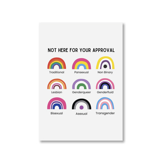 pride not here for your approval poster wall art buy online india the banyan tee tbt a4 - lgbtqia+