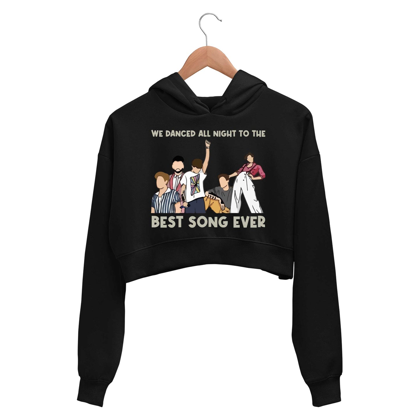 one direction best song ever crop hoodie hooded sweatshirt upper winterwear music band buy online india the banyan tee tbt men women girls boys unisex black