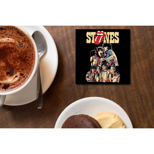 the rolling stones stones coasters wooden table cups indian music band buy online india the banyan tee tbt men women girls boys unisex