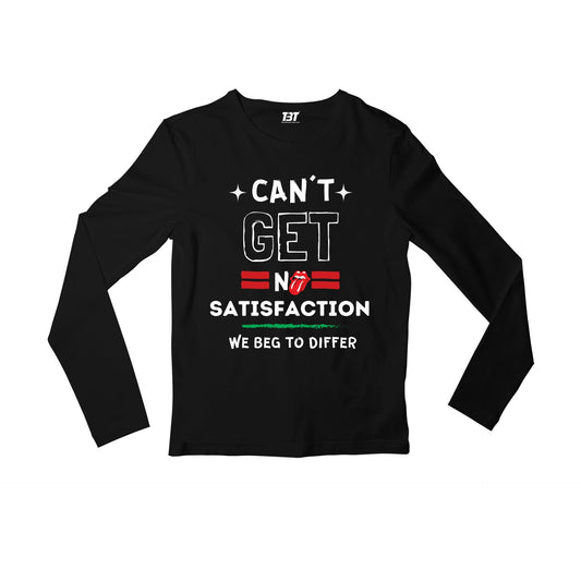 the rolling stones can't get no satisfaction full sleeves long sleeves music band buy online india the banyan tee tbt men women girls boys unisex black