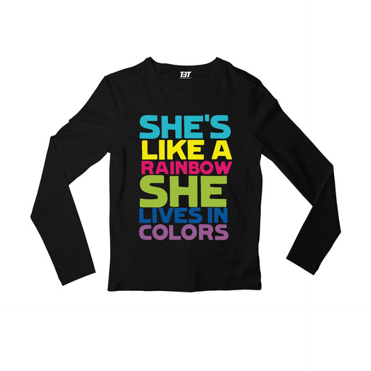 the rolling stones she's like a rainbow full sleeves long sleeves music band buy online india the banyan tee tbt men women girls boys unisex black