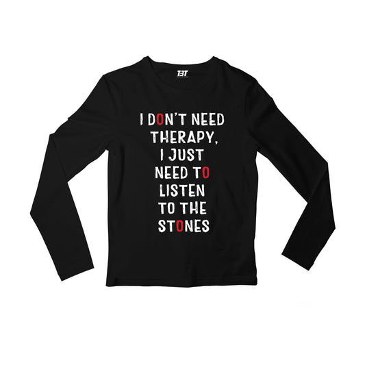the rolling stones i don't need therapy full sleeves long sleeves music band buy online india the banyan tee tbt men women girls boys unisex black