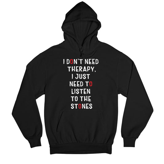 the rolling stones i don't need therapy hoodie hooded sweatshirt winterwear music band buy online india the banyan tee tbt men women girls boys unisex black