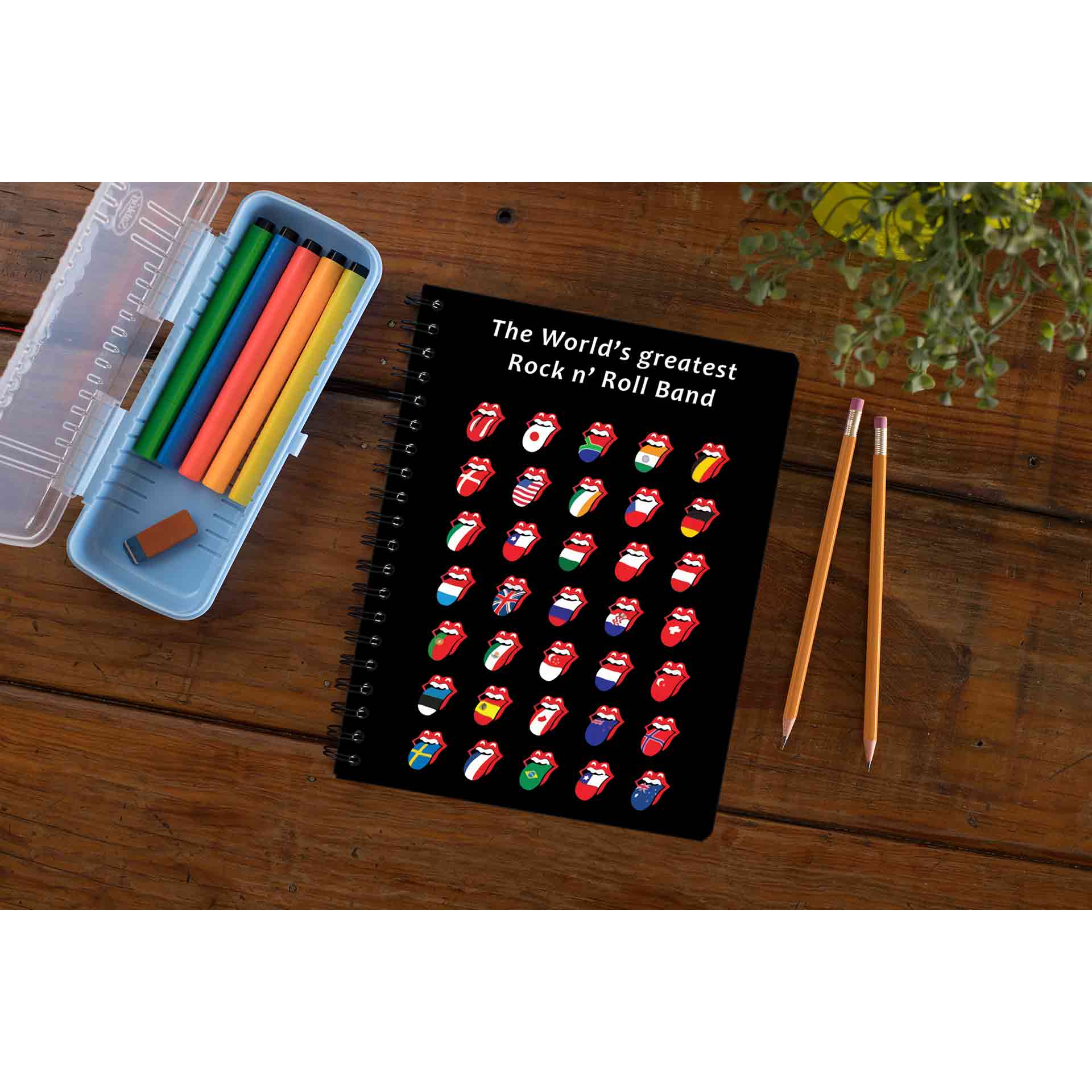 the rolling stones the world's greatest rock 'n roll band notebook notepad diary buy online india the banyan tee tbt unruled