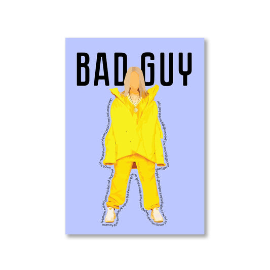 billie eilish bad guy poster wall art buy online india the banyan tee tbt a4