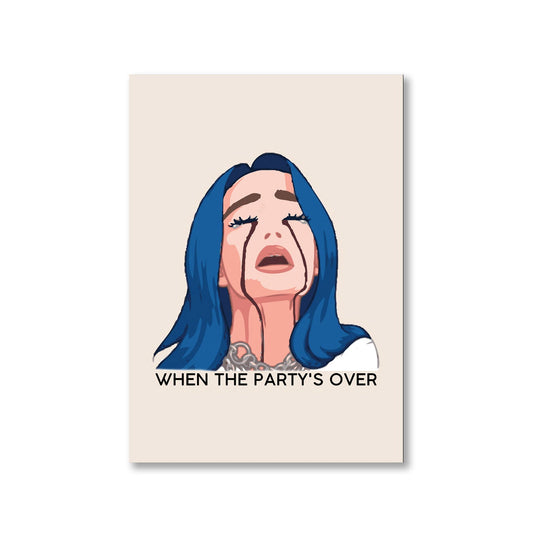 billie eilish when the party's over poster wall art buy online india the banyan tee tbt a4