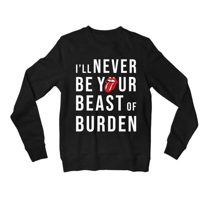 the rolling stones beast of burden sweatshirt upper winterwear music band buy online india the banyan tee tbt men women girls boys unisex black