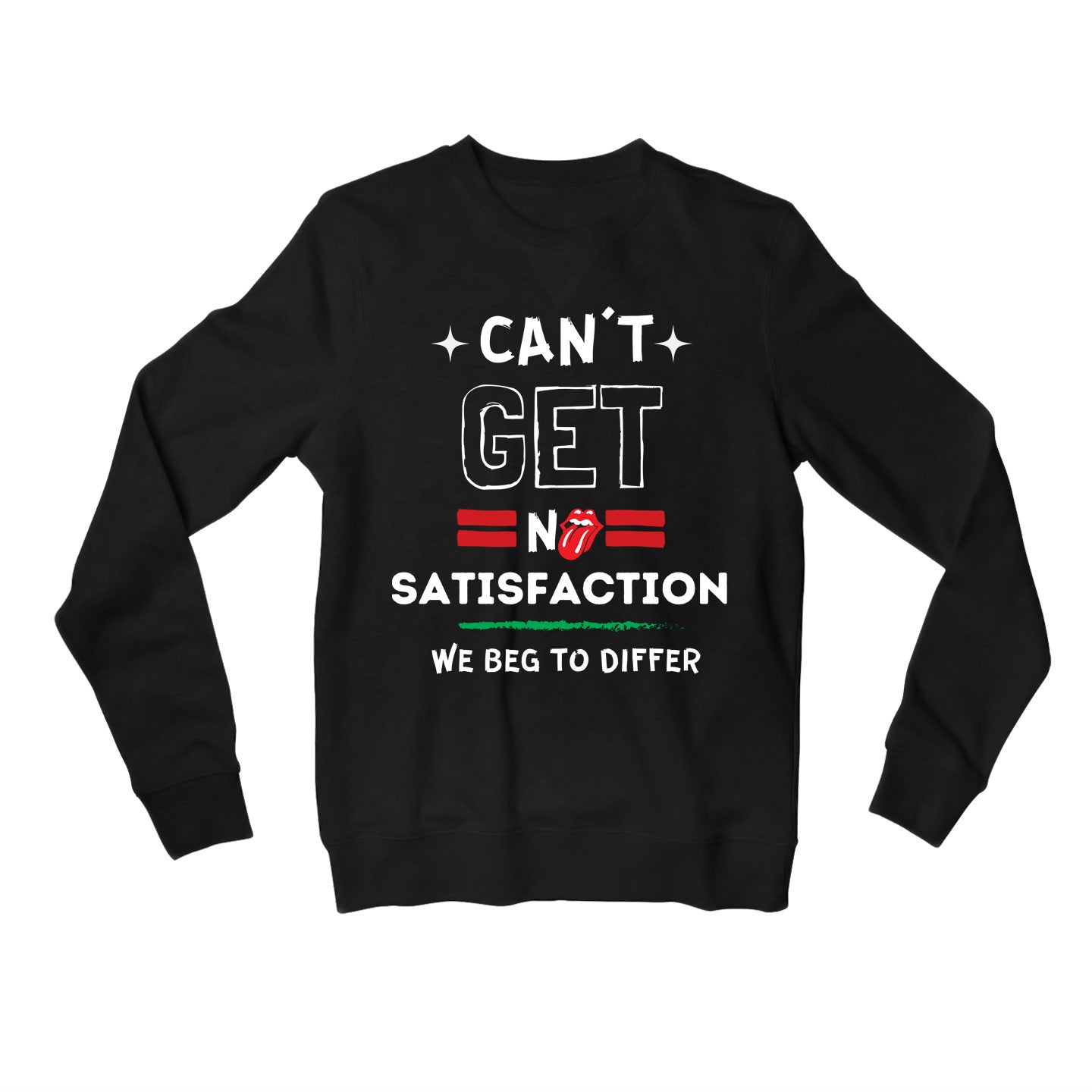 the rolling stones can't get no satisfaction sweatshirt upper winterwear music band buy online india the banyan tee tbt men women girls boys unisex black