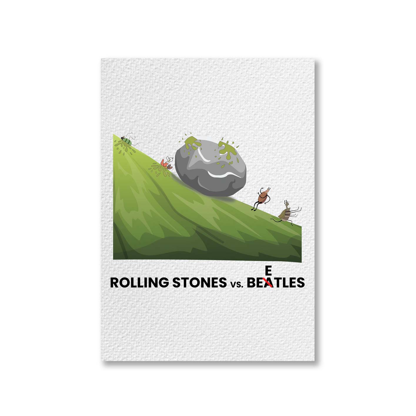 the rolling stones rolling stones vs. beetles poster wall art buy online india the banyan tee tbt a4