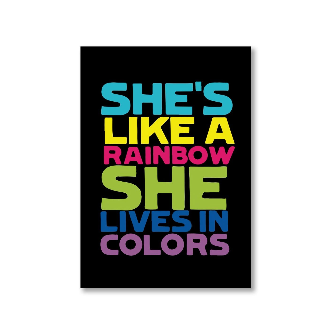 the rolling stones she's like a rainbow poster wall art buy online india the banyan tee tbt a4