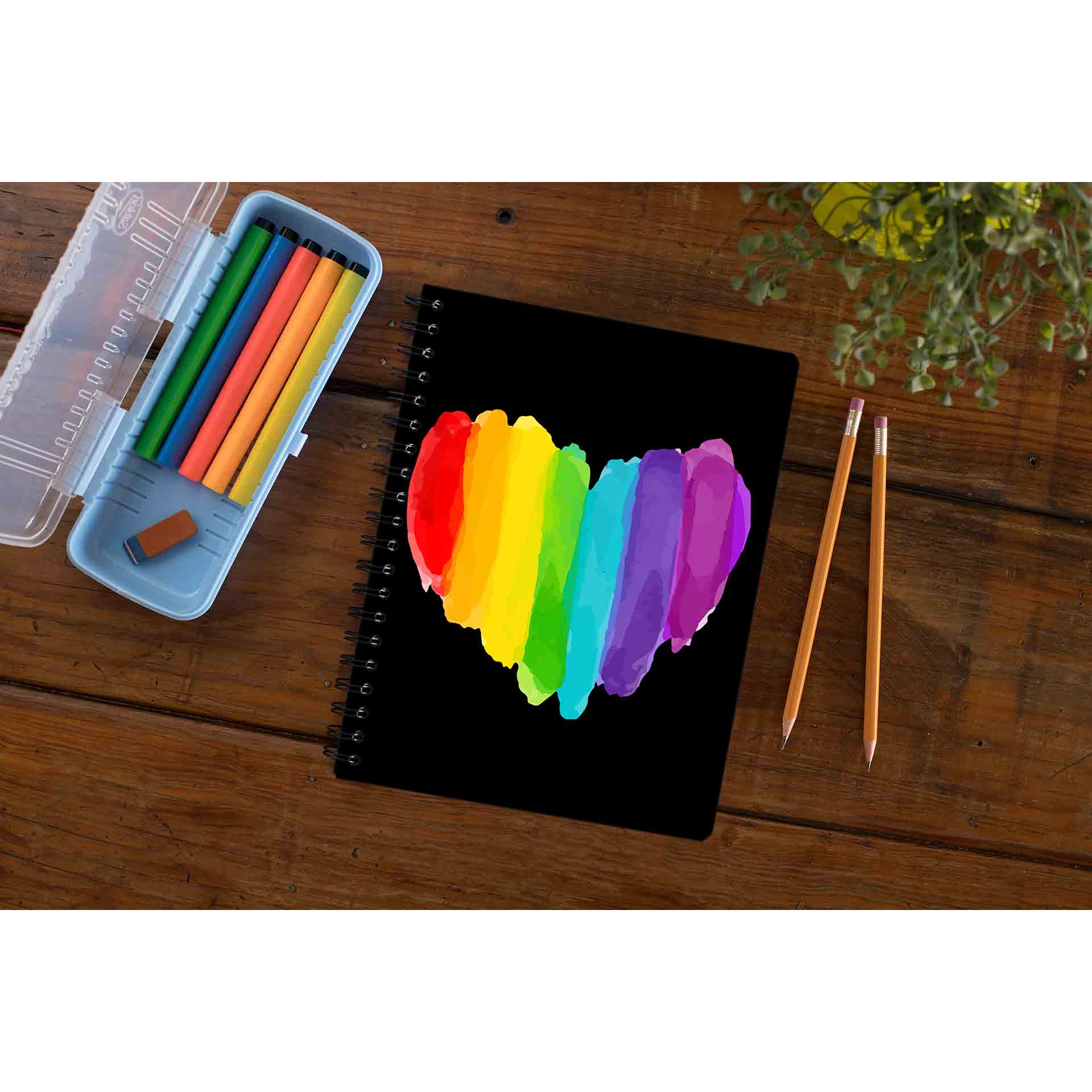 pride rainbow heart notebook notepad diary buy online india the banyan tee tbt unruled - lgbtqia+