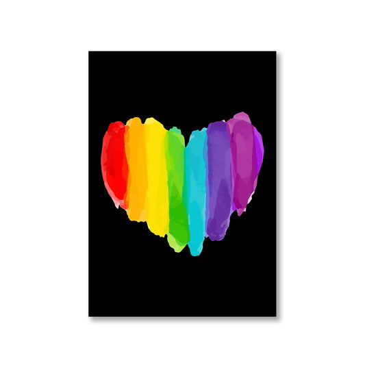 pride rainbow heart poster wall art buy online india the banyan tee tbt a4 - lgbtqia+