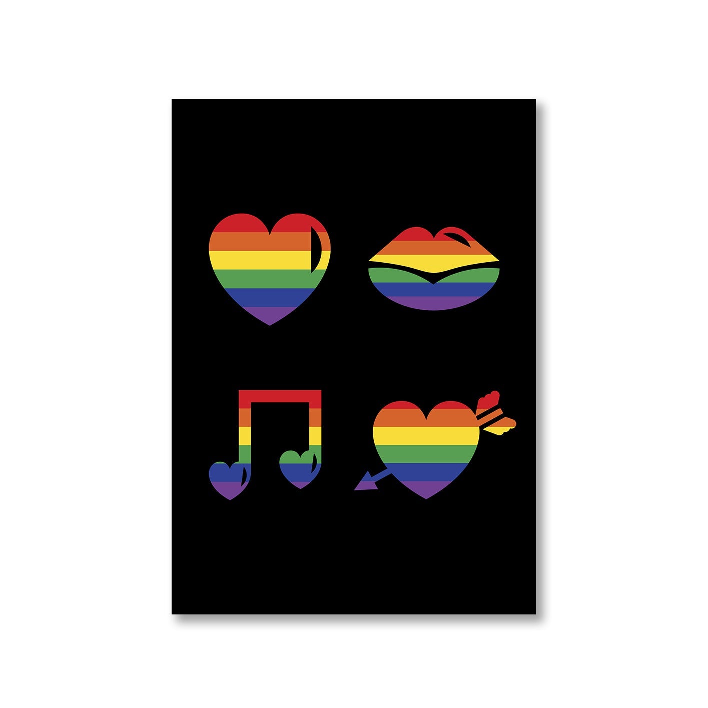 pride rainbow love poster wall art buy online india the banyan tee tbt a4 - lgbtqia+