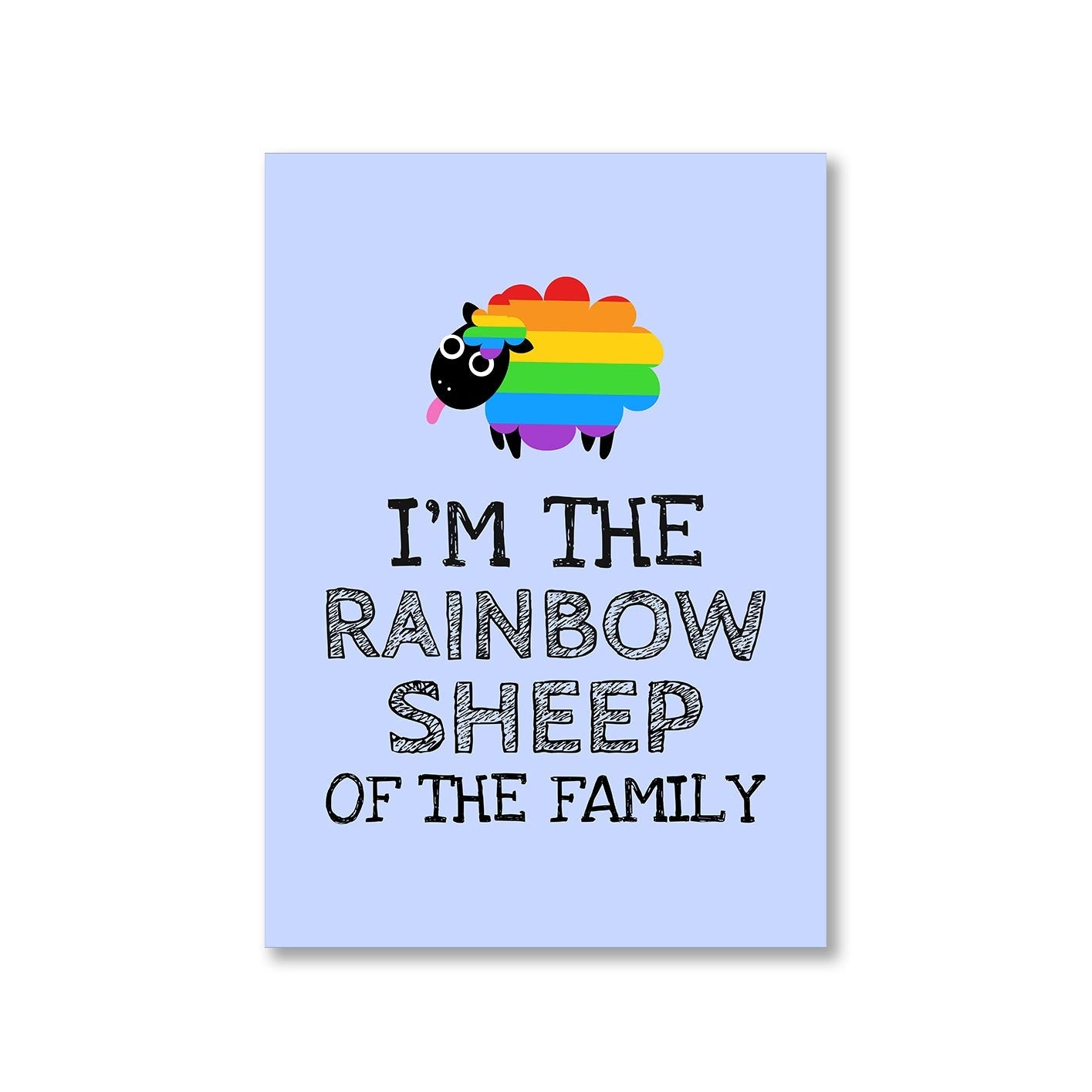 pride rainbow sheep of the family poster wall art buy online india the banyan tee tbt a4 - lgbtqia+
