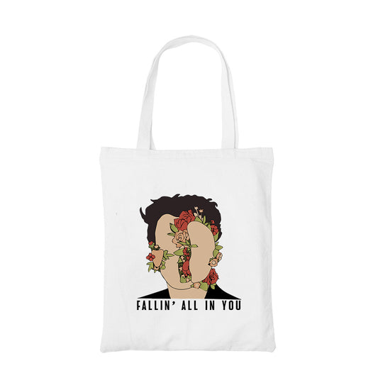 shawn mendes fallin all in you tote bag hand printed cotton women men unisex