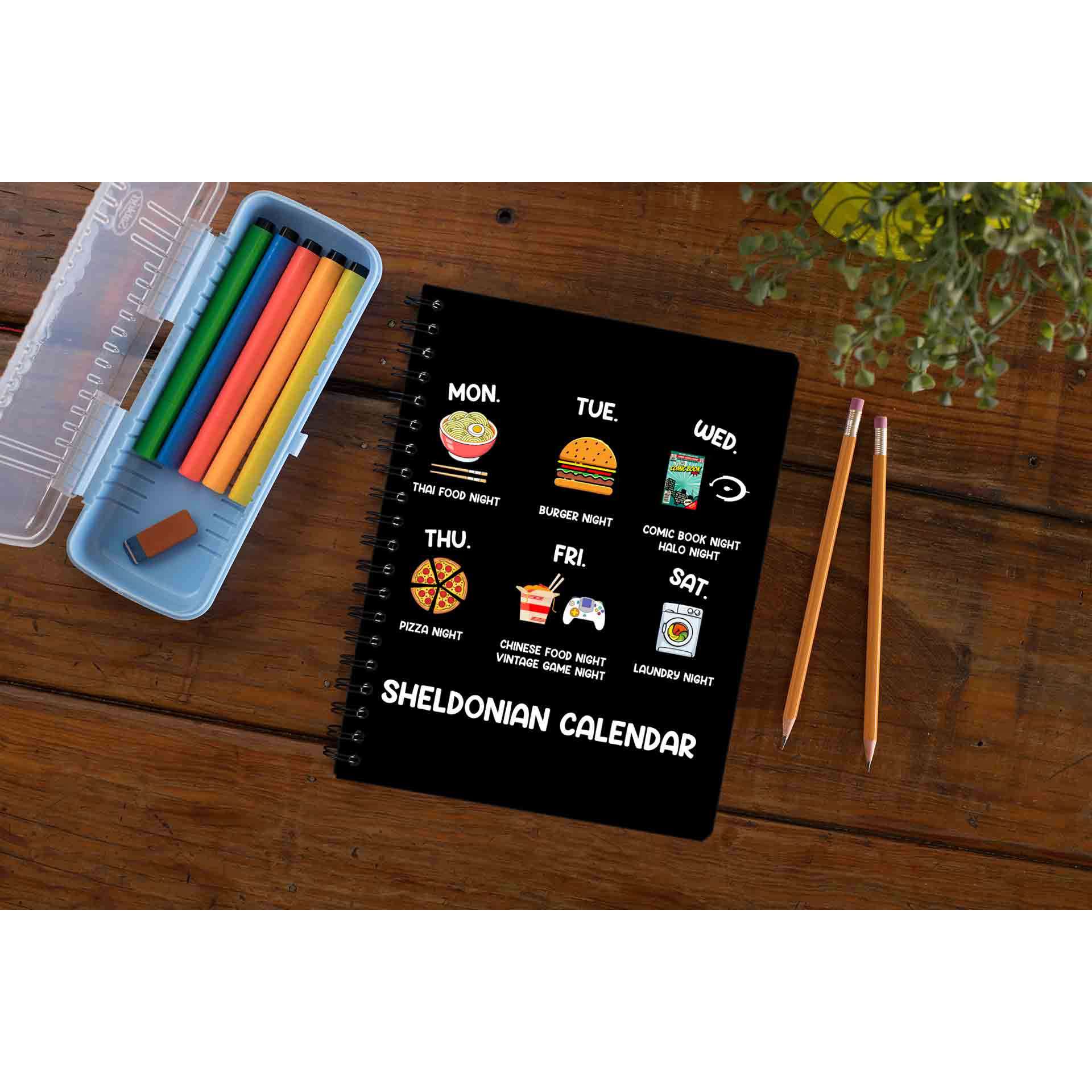 Buy The Big Bang Theory Notebook Sheldonian Calendar The Banyan Tee