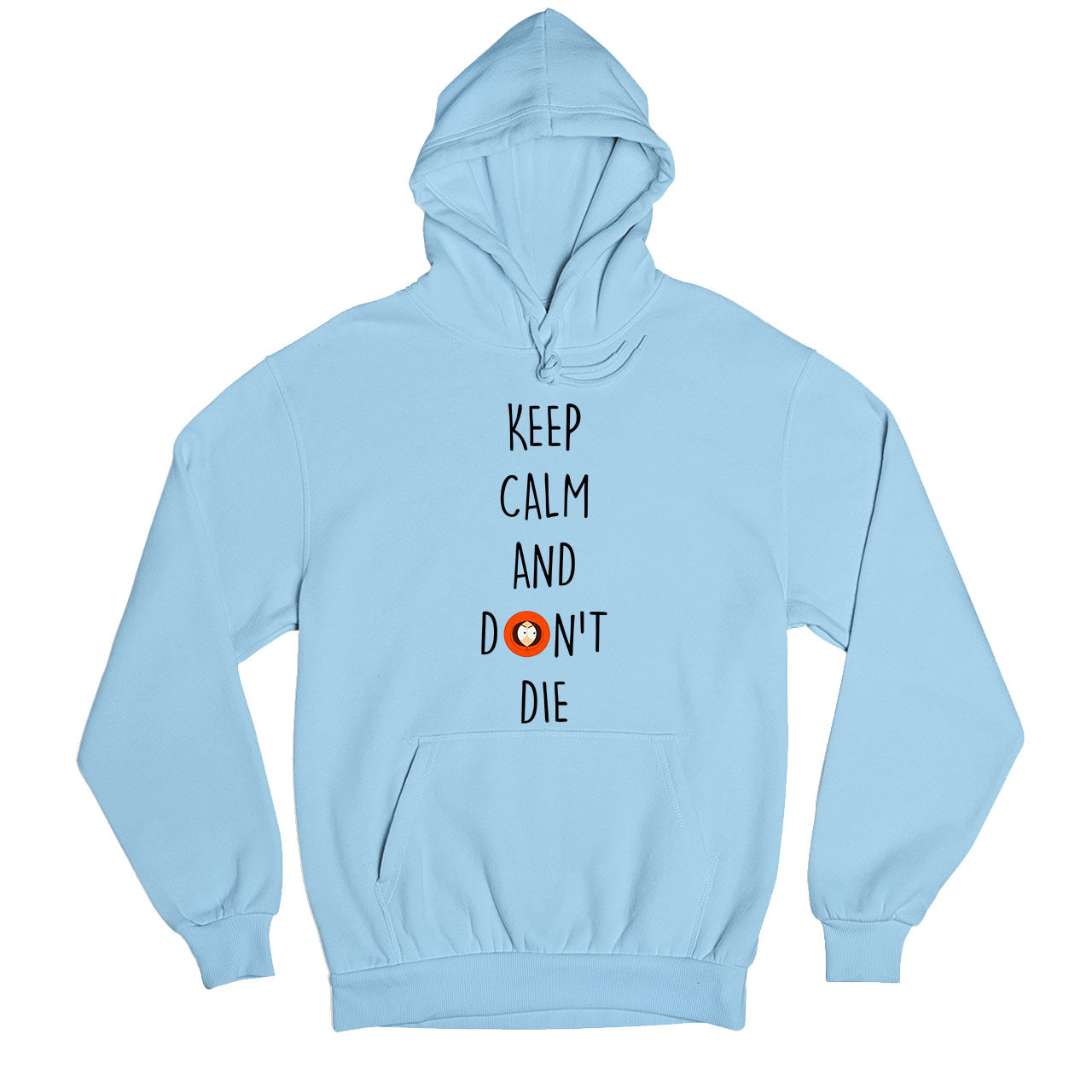 south park keep calm & don't die hoodie hooded sweatshirt winterwear tv & movies buy online india the banyan tee tbt men women girls boys unisex gray south park kenny cartman stan kyle cartoon character illustration keep calm