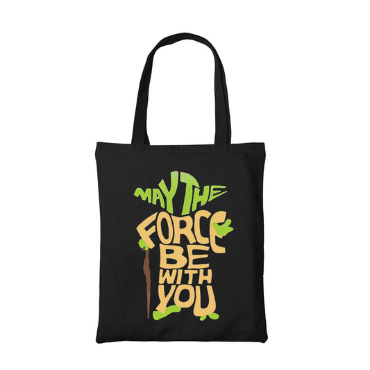 star wars may the force be with you tote bag hand printed cotton women men unisex