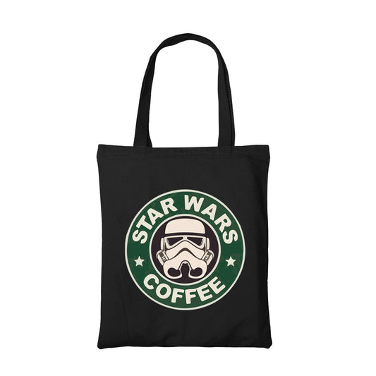 star wars coffee tote bag hand printed cotton women men unisex