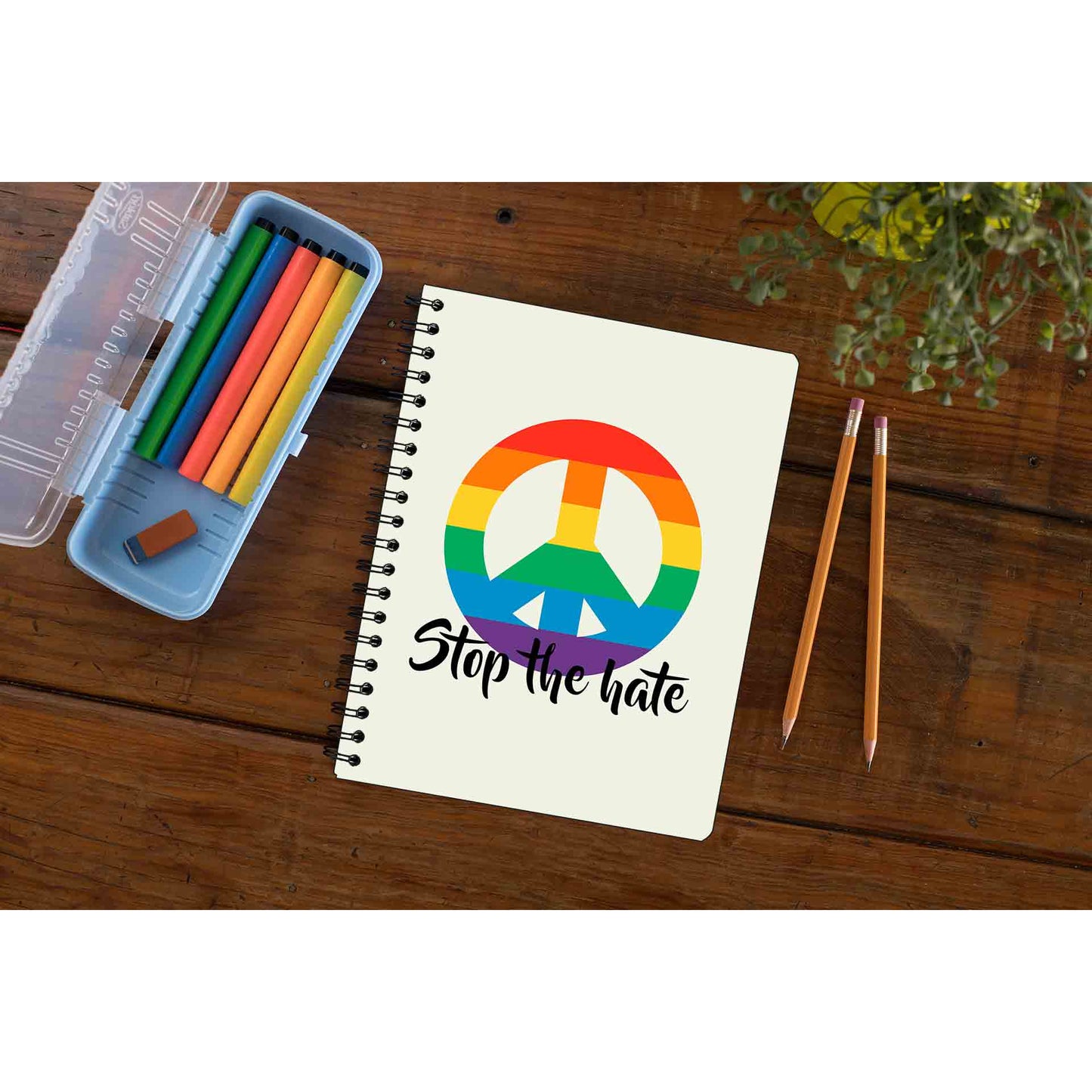 pride stop the hate notebook notepad diary buy online india the banyan tee tbt unruled - lgbtqia+