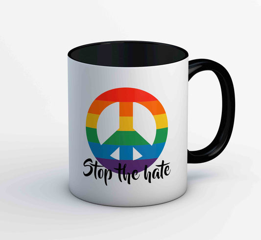 pride stop the hate mug coffee ceramic printed graphic stylish buy online india the banyan tee tbt men women girls boys unisex  - lgbtqia+