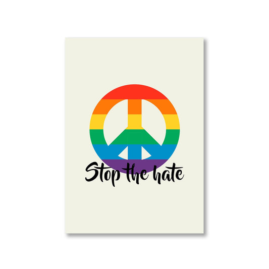 pride stop the hate poster wall art buy online india the banyan tee tbt a4 - lgbtqia+