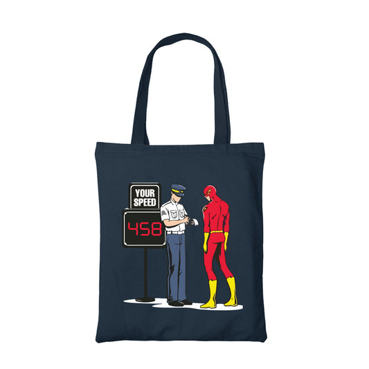 superheroes your speed tote bag hand printed cotton women men unisex