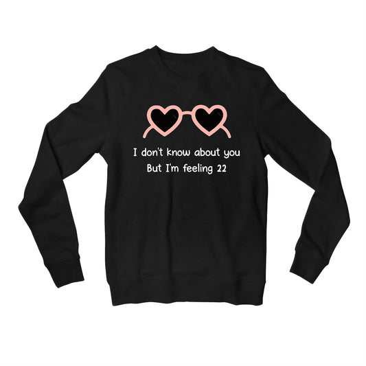 taylor swift 22 sweatshirt upper winterwear music band buy online india the banyan tee tbt men women girls boys unisex black