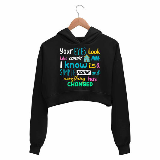 taylor swift everything has changed crop hoodie hooded sweatshirt upper winterwear music band buy online india the banyan tee tbt men women girls boys unisex black