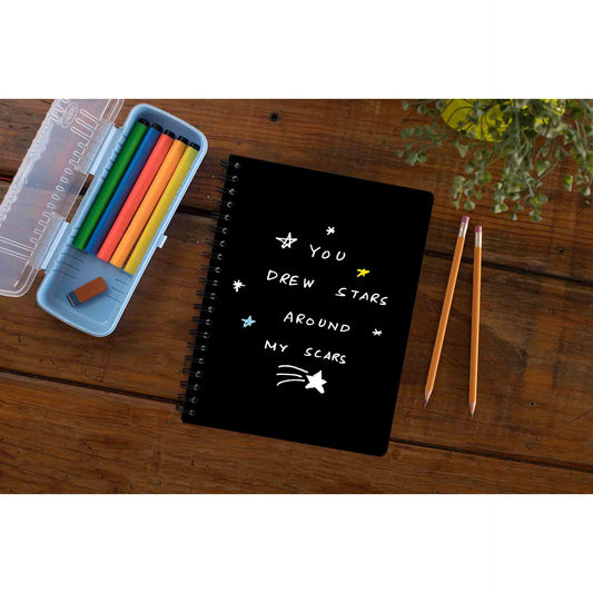 taylor swift cardigan notebook notepad diary buy online india the banyan tee tbt unruled you drew stars around my scars