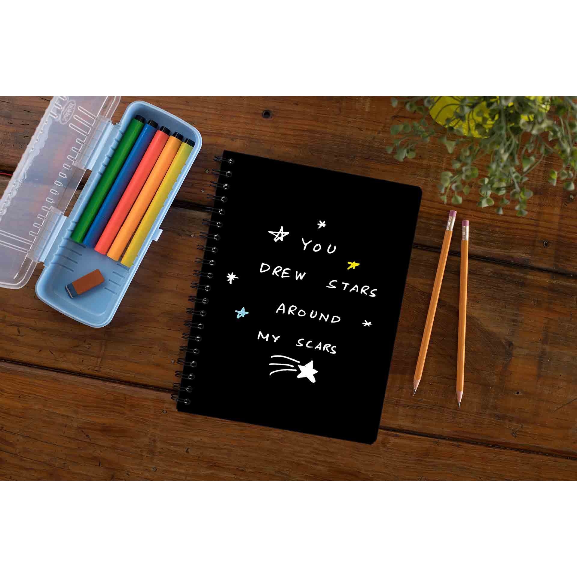 taylor swift cardigan notebook notepad diary buy online india the banyan tee tbt unruled you drew stars around my scars