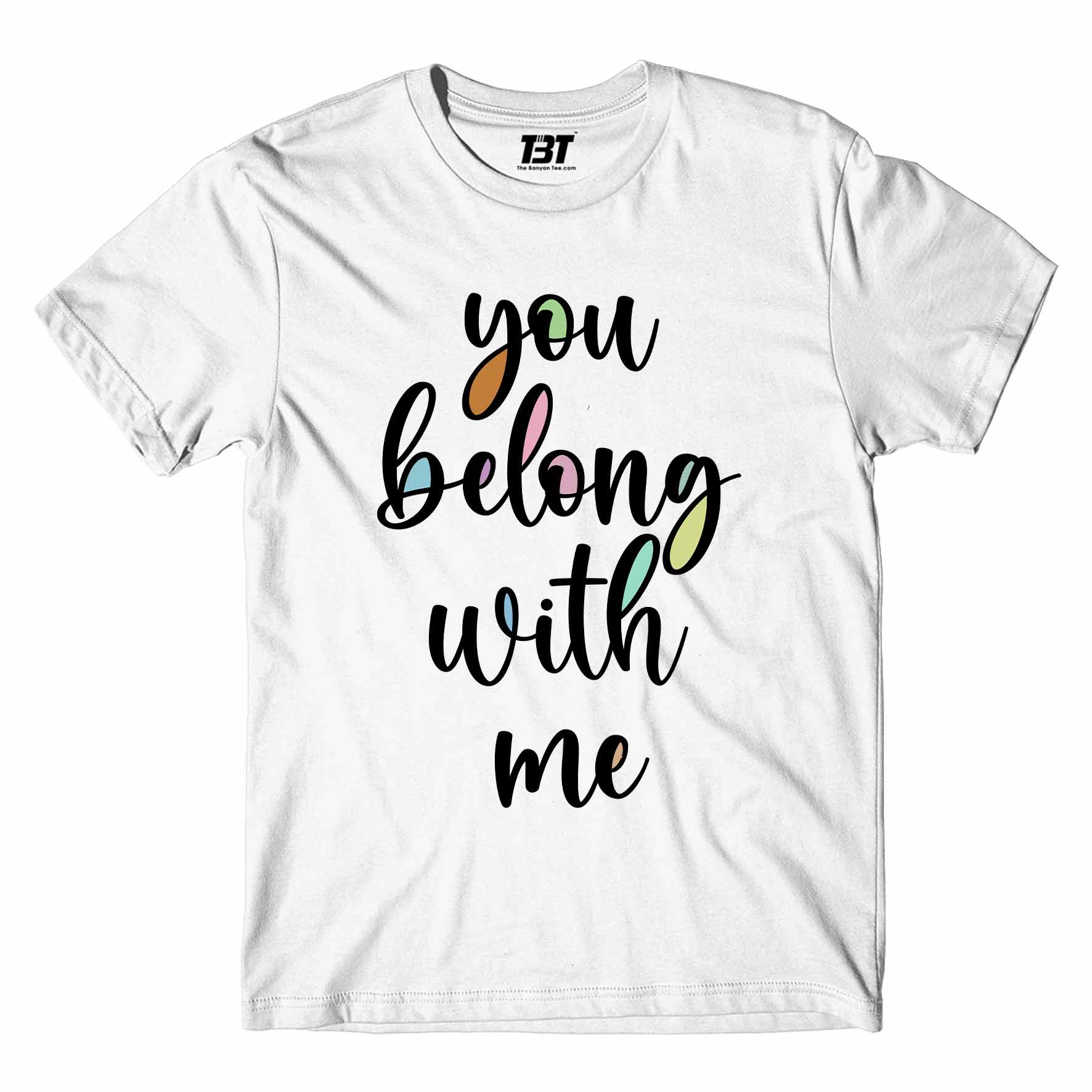 taylor swift you belong with me t-shirt music band buy online india the banyan tee tbt men women girls boys unisex white