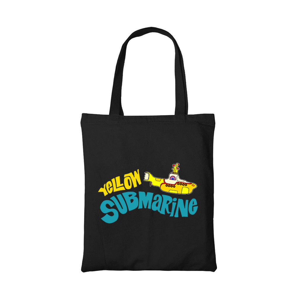 the beatles yellow submarine tote bag hand printed cotton women men unisex