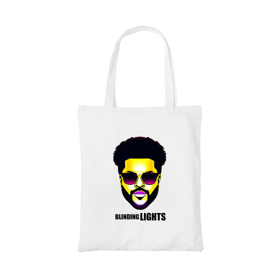 the weeknd blinding lights tote bag hand printed cotton women men unisex