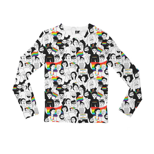 pride united by love full sleeves long sleeves printed graphic stylish buy online india the banyan tee tbt men women girls boys unisex white - lgbtqia+