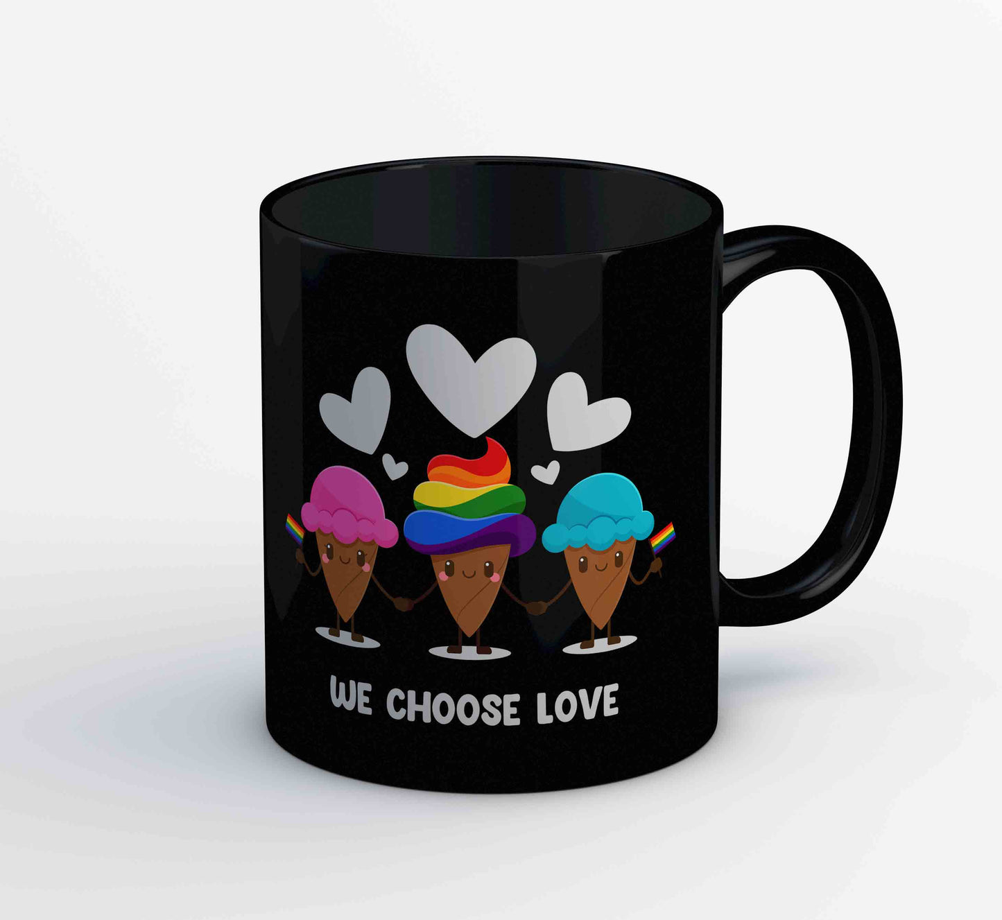 pride we choose love mug coffee ceramic printed graphic stylish buy online india the banyan tee tbt men women girls boys unisex  - lgbtqia+