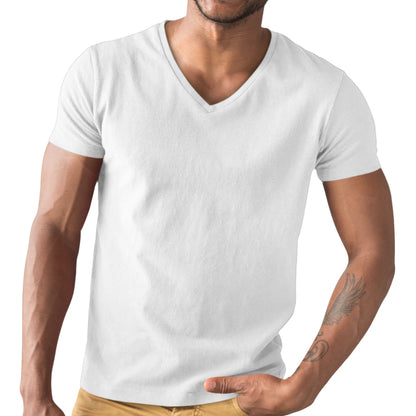 White V-neck T shirt